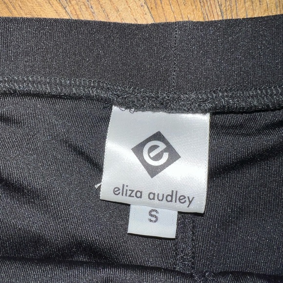 Eliza Audley Black Satin & Stretch Tennis & Golf Skirt S Mini - Picture 2 of 2